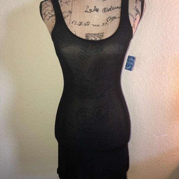 Free People Other - NWT Intimately Free People Black & Metallic Sheer Slip Size XS